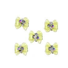 Hesroicy 5-teiliges Set Nagelornamente mit glänzendem visuellem Effekt, dreidimensionale DIY 3D bunte Schleifen-Nagelkunst-Dekorationen für