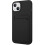 Capa emborrachada à prova de choque compatível com iPhone 14, com compartimento para cartão, azul-marinho líquido. 1