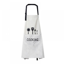Avental de cozinha, comercial para restaurante e uso doméstico, com dois bolsos, branco.