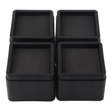 Samfox møbelben, 4 stk. slitesterke stablebare sengehevere, firkantede, fuktsikre møbelben