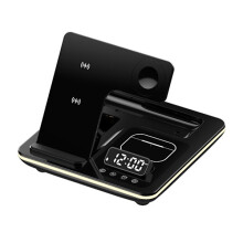 Suporte de carregamento sem fio de 15 W para smartphone, smartwatch e caixa de carregamento -