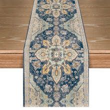 Sm: )e Tischläufer im Boho-Stil, silberfarben, rustikale Tischdekoration im Landhausstil für Küche und Esszimmer, ideal für Zuhause und Partys,