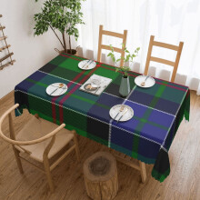 Nappe à carreaux Clan Paterson, imperméable et anti-taches, idéale pour les repas de famille de Thanksgiving et de Noël.