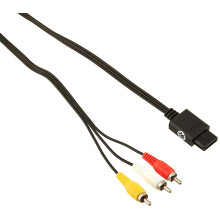 1,8 meter lange A/V-kabel voor SNES/N64/Gamecube, composiet video en audio, zwart
