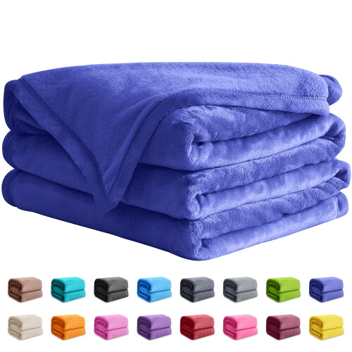 Manta Astarin, tamanho king, azul-marinho, para sofá/cama, macia e aconchegante, 228 x 274 cm (90 x 108 polegadas)