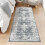 Grey Machine Washable Runner Rug 2 ft x 6 ft 2
