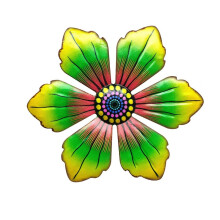 Metal Flower Wall Art Outdoor Hanging Sculpture