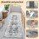 Grey Machine Washable Runner Rug 2 ft x 6 ft 5