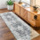 Grey Machine Washable Runner Rug 2 ft x 6 ft 7