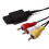 1,8 m SNES/N64/Gamecube A/V-kabel, kompositvideo og -lyd, sort 2