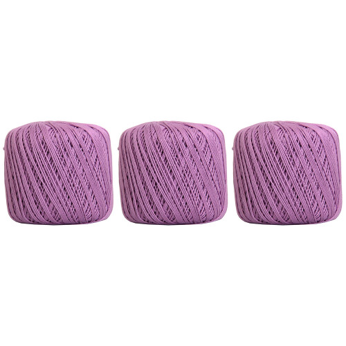 Threadart cotton crochet thread size 3 lilac 3-pack