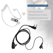 2pinový PTT mikrofonní headset s skrytou akustickou trubicí do uší pro UV-5R-888S, příslušenství pro CB rádia
