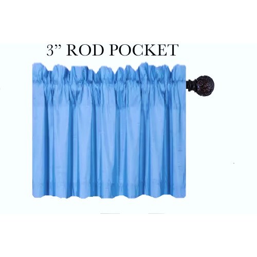 Light Blue Blackout Curtains 3-Piece Set Thermal Insulated 1