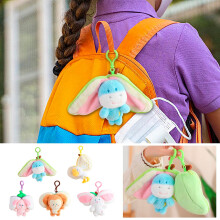 Imréiteach Bréagán Nua do Pháistí Jacenvly, Bábóg Torthaí Claochlaithe, Bréagán Plush le Zipper, Bréagán Plush Coinín, Mála Torthaí,