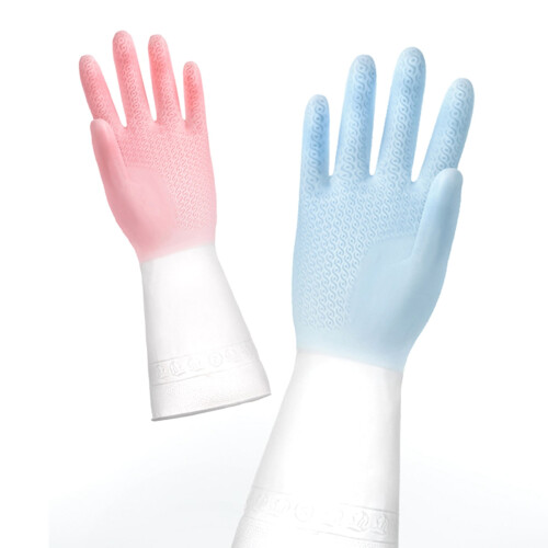 Silicone Cleaning Gloves Dishwashing Scrubber 1 Pair 1