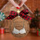 Wooden Christmas Ornament Set Brown 3 pcs 7