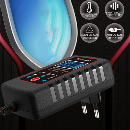 Caricabatterie e mantenitore automatico 12V/6V per moto, auto e ATV. 1