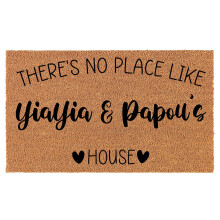 Paillasson de bienvenue en fibre de coco, cadeau YiaYia & Papou's Hearts pour les grands-parents (61 x 41 cm)