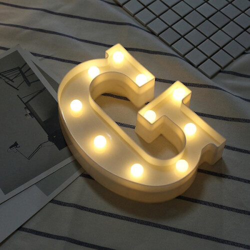 Letras de LED iluminadas, letras de plástico branco A para pendurar [DB] G