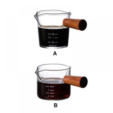 ETOSHOPY Pyrex glass espressokopp med dobbel munn melkekaffekrus målebeger