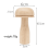 Kit de herramientas de madera para zurcir tipo hongo con mango curvo (1 pieza) 2
