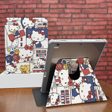 Compatibel met iPad beschermhoes, compatibel met iPad 9, Hello Kitty 10,9 inch anti-buig tablethoes, Pro 11, Cartoon, 8e/10e generatie, penhouder,