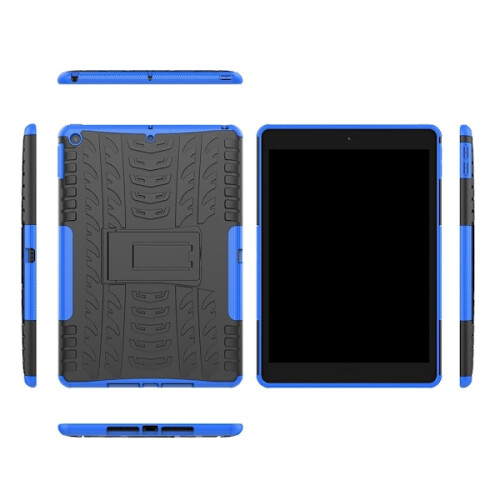 Compatível com iPad 10.2 2019/2020/2021. Capa resistente com suporte integrado, cor azul. 1