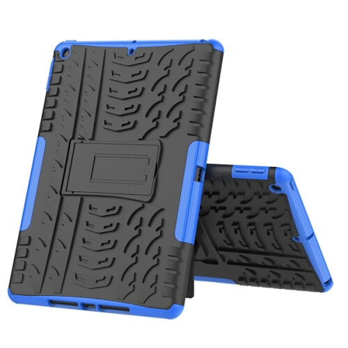 Compatível com iPad 10.2 2019/2020/2021. Capa resistente com suporte integrado, cor azul. 2