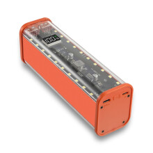21700DIY Powerbank-Gehäuse, unterstützt 4x21700-Akkus, PD20W Powerbank-Gehäuse, LED-Bildschirm, transparentes Akku-Aufbewahrungsgehäuse A