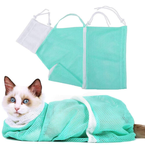 Kattendouchenetzak, verstelbare kattenwaszak L2T9 1