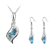 YUEHAO Sieradensets Creatieve Ketting Sieraden Oorbellen Set Persoonlijkheid Diamanten Sieradensets