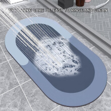 Tapis de bain, ultra-absorbant, séchage rapide, antidérapant, lavable, tapis de sol de salle de bain, tapis de douche