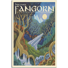 AEFER Vintage Reiseposter – Helms Klamm, Herr der Ringe, Poster, Leinwandbild, Wandbild, moderner Anime-Kunstdruck für Zuhause