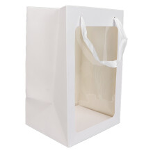 Wiederverwendbare große Papiertüte für Süßigkeiten, Geschenktüten mit Sichtfenster und Henkeln für Halloween, Hochzeiten, Geburtstage,