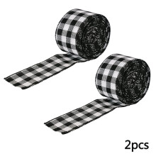 Hübsches 2er-Set Weihnachtsdekorationsbänder, Geschenkband zum Einpacken für Hochzeiten, Partys und Feste, DIY-Zubehör