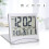 Portable Digital Alarm Clock with LCD Thermometer and 7
