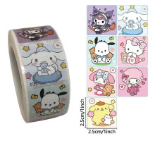 1x Roll 500pcs Drăguț My Melody Hello Kitty Autocolante de etanșare Pochacco Kuromi Decal