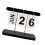 Calendrier à volets debout réutilisable noir 20x8x16cm 1