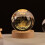 Luminária Noturna Cailmei Calming Stellar Spheres Crystal Ball de 7 cm (2,76 polegadas), com tema de galáxia, Saturno e Sistema Solar, ideal para 5
