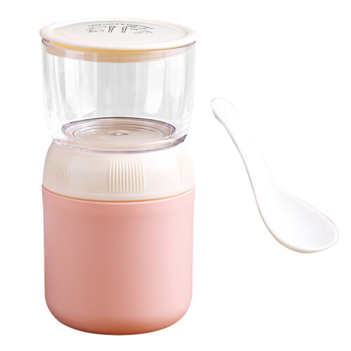 Κύπελλο σούπας Hariumiu 700ml με κουτάλι, διπλής στρώσης με μόνωση και στεγανότητα, 2