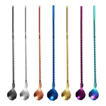 Edelstahl-Strohhalmlöffel-Set (2er-Pack)
