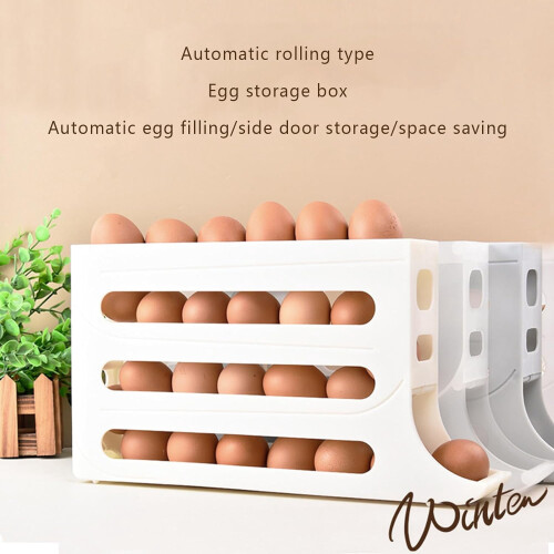 Egg Holder for Fridge 4-Tier Grey 2