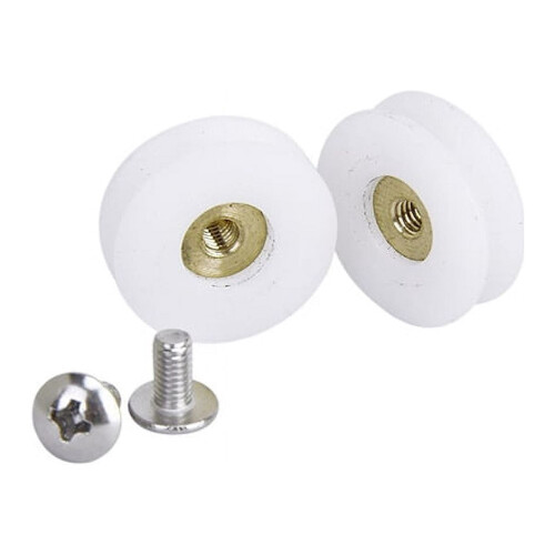 Duschdörrhjul rostfritt stål 22,5 mm 6-pack 1