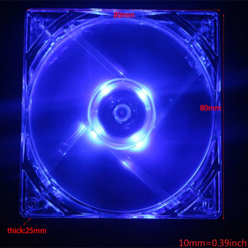 80 mm computerkoelventilator 12V 4-pins behuizingsventilator 2
