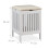 Tabouret panier à linge blanc avec assise coussinée 4