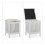 Tabouret panier à linge blanc avec assise coussinée 6