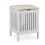 Tabouret panier à linge blanc avec assise coussinée 9