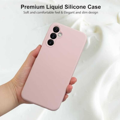 Compatível com Samsung A55 5G Capa Protetora de Câmera emborrachada fosca rosa - Rosa 2