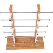 Espositore per occhiali in legno, colore kaki, 1 set