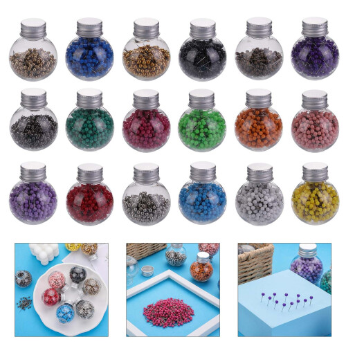 Sewing Pins Straight 0.63in 600 pcs Pink 1